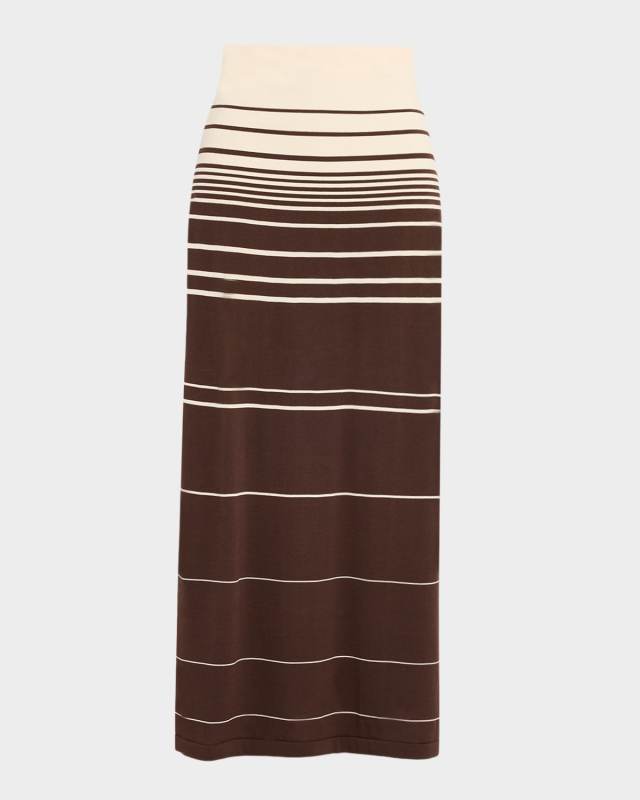 Cassia Accordion Striped Maxi Skirt